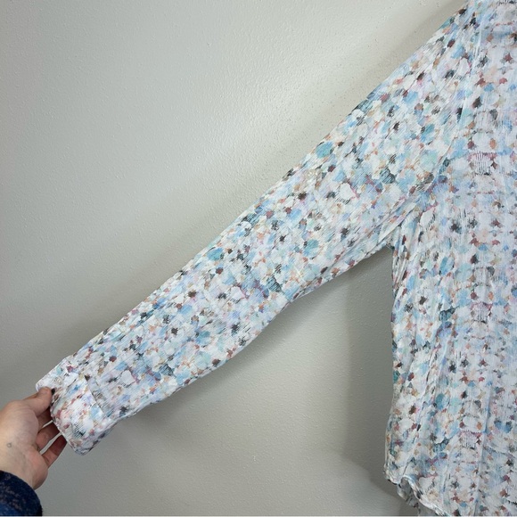 Cloth & Stone Multicolor Button Up Shirt Cotton Womens L Boho Preppy Art Soft - Picture 4 of 10